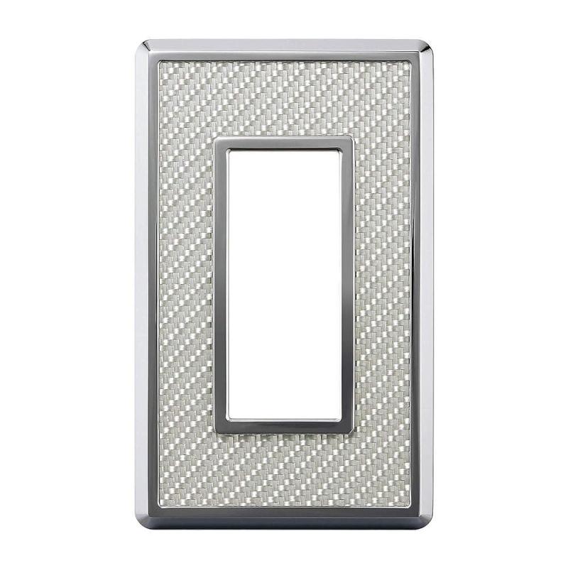 スガツネ工業 スイッチ・コンセントプレート カーボンファイバーシリーズ ホワイト PXP-CF01-WT
