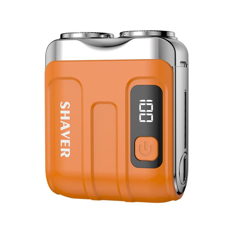 シェーバー メンズ 小型 髭剃り 電動 充電式 電気シェーバー 深剃り ひげそり 防水 乾湿両用 コンパクト 軽量 持ち運びに便利 低騒音 タイプC 電池残量表示 清掃用ブラシ付き 旅行 出張 父の