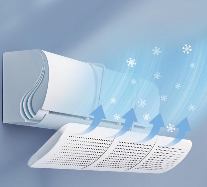 Rosida エアコン風よけカバー エアコン 風除け エアコン風よけ 直撃風防止 壁掛け式 伸縮自在 角度調整可能 節電 省エネ 結露防止 穴あけ不要 取り付け簡単 空気循環 冷房暖房通用 風向き調