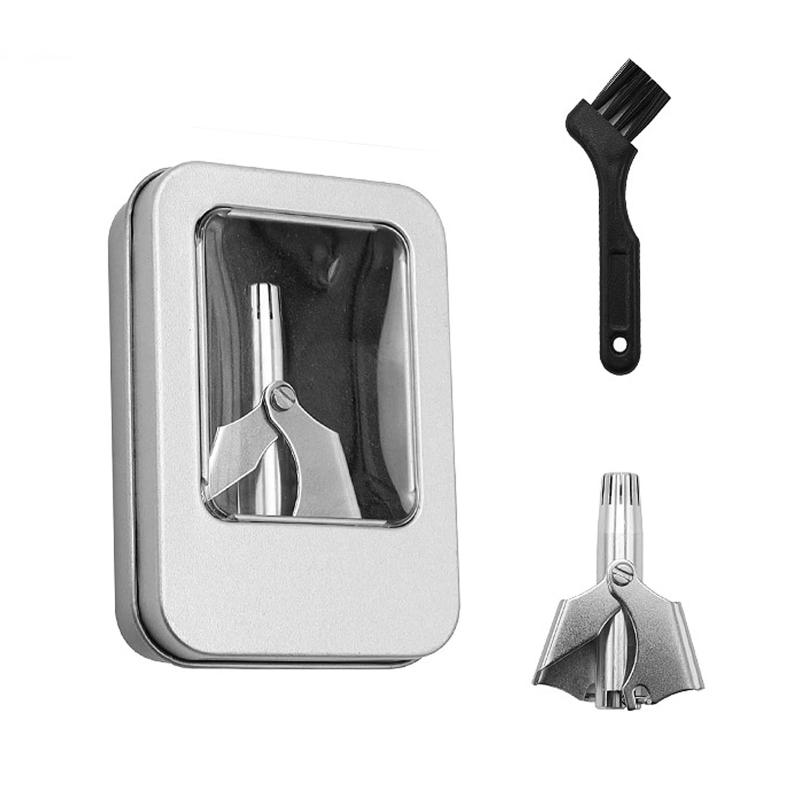 ステンレス製ノーズトリマー 簡単操作 乾湿両用 静音設計 鼻毛カッター 男性 女性 水洗い 鼻毛処理 耳..