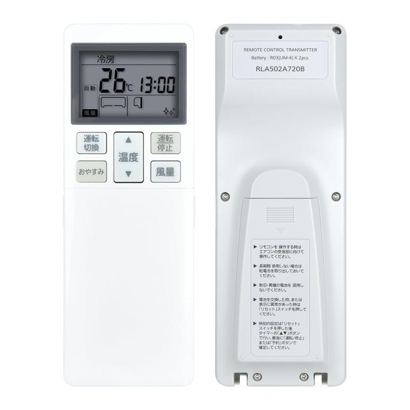 CLVIZCXOM エアコンリモコン RLA502A720B for MITSUBISHI 三菱 三菱重工 ビーバーエアコン用リモコン