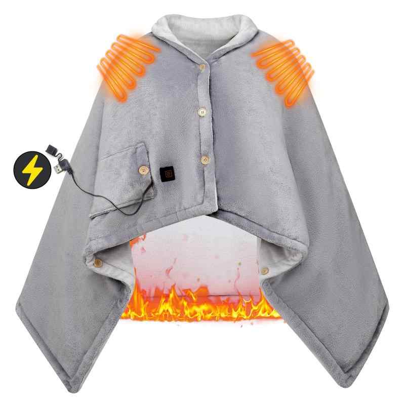 MeillyHoomi 電気毛布 usb ブランケット キャンプ用 140x80cm 電気毛布 掛け敷き兼用 電気ひざ掛け おしゃれ 冬用 大判 3段階温度調節 暖房器具 アウトドア 車用