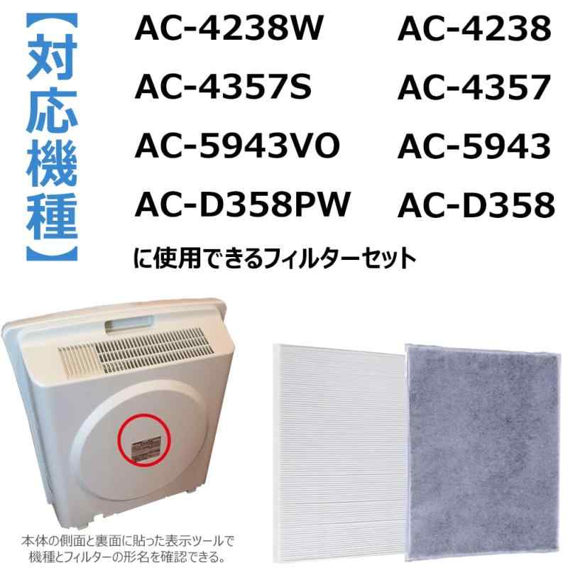 BBT AC-FT06 交換用フィルターセット AC-4238W 空気清浄機 AC-D358 フィルター AC-5943VO AC-D358PW 交換フィルターセット AC-5943 交換フィルター AC-4357 AC-4357S ACー4238