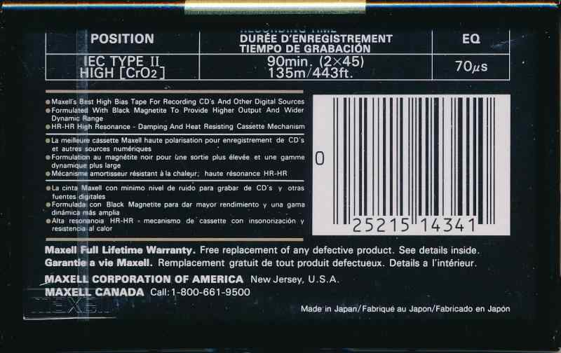 Maxell �֥�å�90ʬ�����åȥơ��ס�