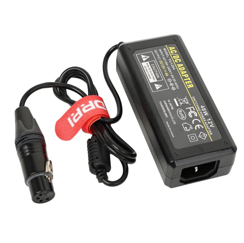 DRRI 12V 4A 電源 オリジナル XLR 4Pin メス付き Sonys FS7 FS5 / PANASONICs HPX 370 AW-RP60GJ AW-PS505a AW-PS551P AV-HS300G 用
