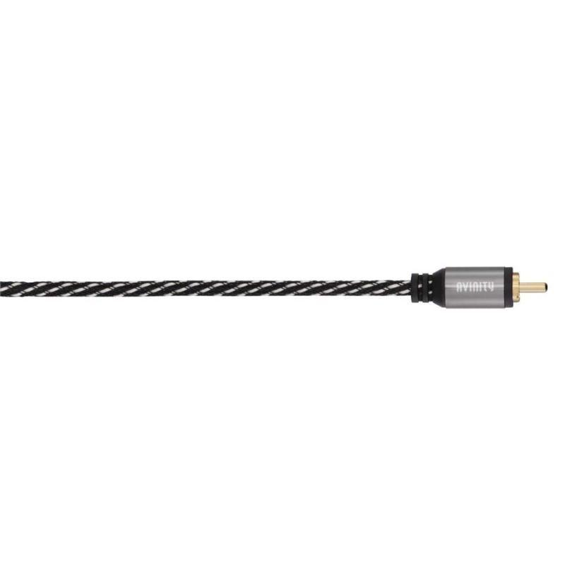hama ドイツ Subwoofer Cable + Adapter, RCA socket/2 RCA plugs, fabric, gold-pl., 3.0 m