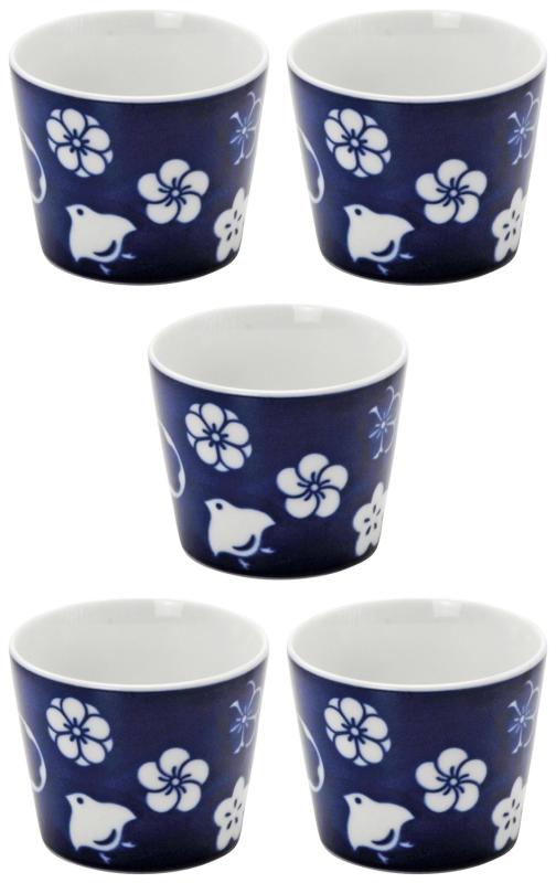 美濃焼 そば猪口 そばちょこ 梅千鳥 約直径8×高さ6.5cm 容量200ml