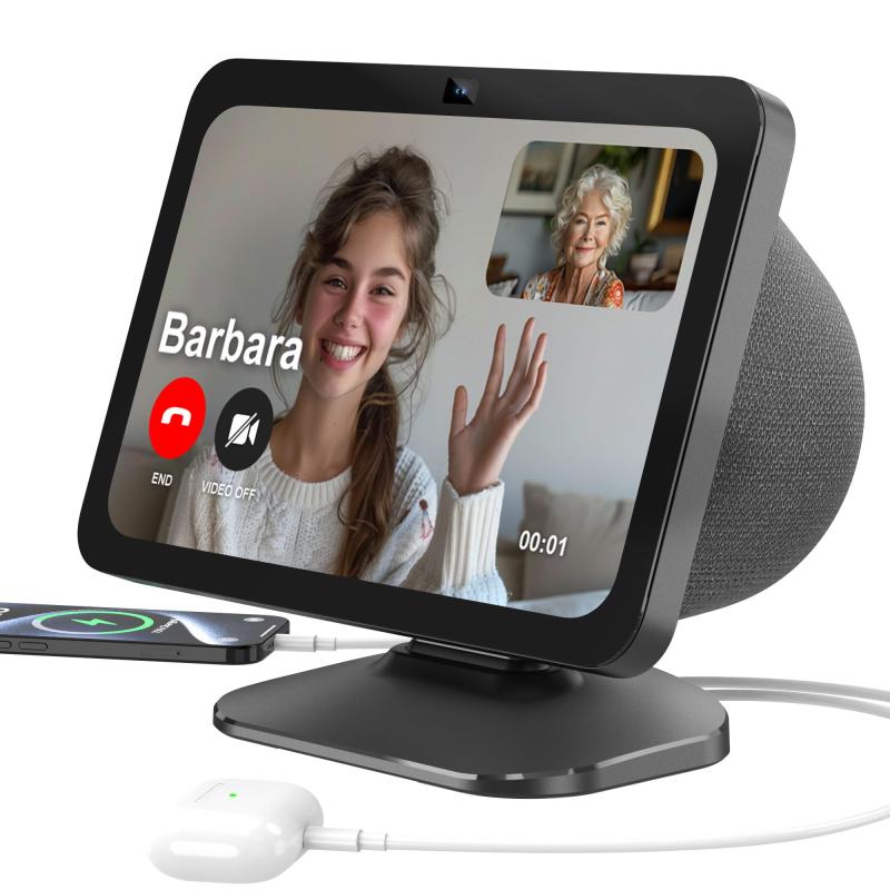 Echo Show 8 (エコーショー8) 第1世代 スタンド付き Amazon Echo Show 8 第3世代用 USB-C充電ポート付き角度調節スタンド