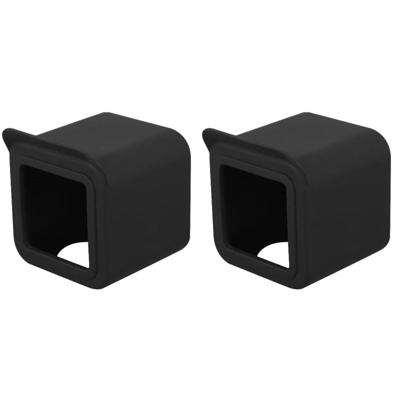 HOMSFOU 2個 カメラシリコンケース ミニアウトドアケース リングカメラ屋外 黒のカメラケースカバー 屋外用リングカメラ Wy-ze Cam V3 カメラカバー Black シリカゲル(2)