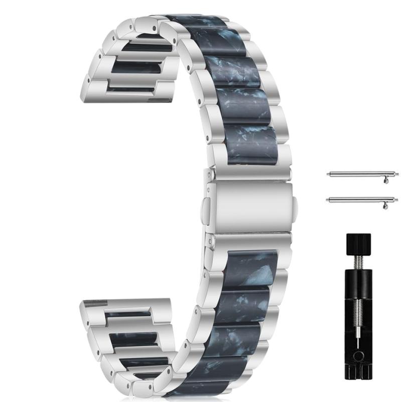 Rakuten - [MokaZii] 20mm 金属バンド Garmin Approach J1/Forerunner 570 42mm/165/165 Music/Approach S44/S50/Vivoactive 6/5 対応 Garmin Venu Sq 2 用
