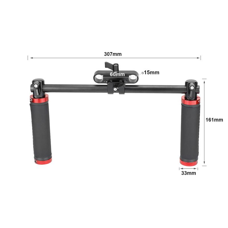 SZRIG ハンドル グリップ フロント ハンドバー クランプ マウント 15mm ロッド ク...