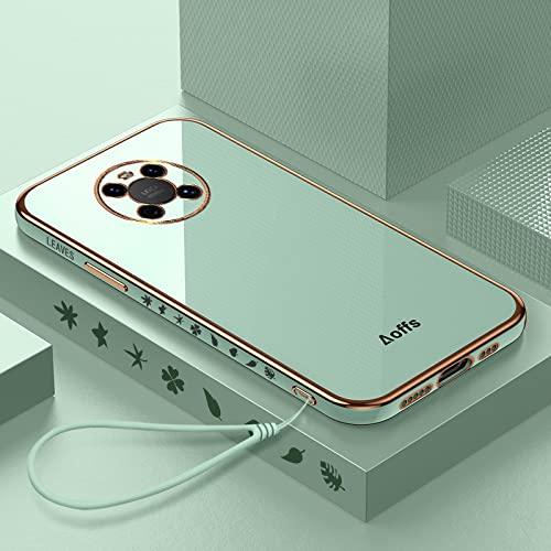 スマホ携帯ケース【HW Mate40 Pro専用】ソフトTPU 3Dメッキフレーム スクエアエッジ ストラップホール付き 独立キー キラキラ - 2