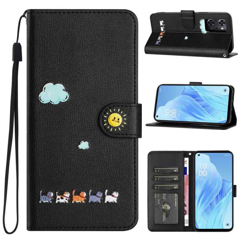 CASAFUNY OPPO Reno9 A/OPPO Reno7 A ケース 手帳型 人気 カバー お洒落 スマホケース PUレザー 携帯カバー