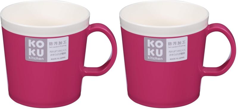 KOKUBO(コクボ) KOKU マグカップ マゼンタピンク 日本製 食洗機 電子レンジ対応 キッチン 食器 耐熱 対応 軽量 子供 コーヒー 白湯 おしゃれ 可愛い シンプル プレゼント コップ タンブラー シン