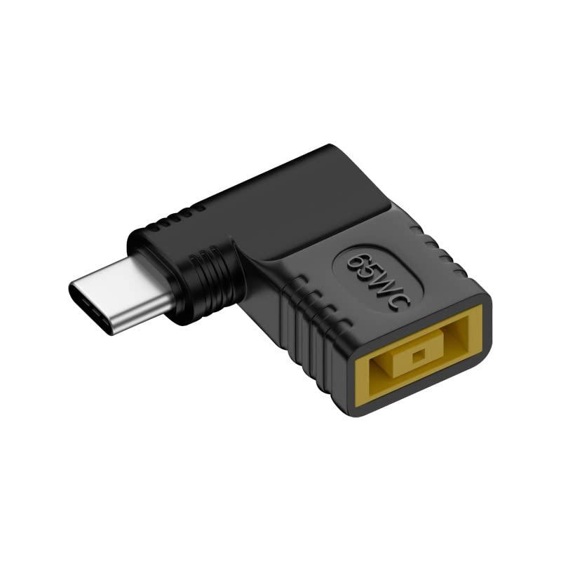 CYアダプタDC 20 Vジャック入力USB-C Type-C出力90度直角電源プラグ充電アダプタ(2.0)