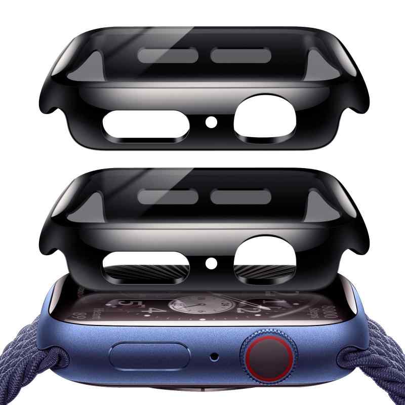 Rstxyz Apple Watch用 ケース 42mm アップルウォッチ 専用保護カバー PC+強化ガラス素材 一体型 新デザイン 高透過率 超薄型 保護ケース 防水 硬度9H 耐衝撃 全