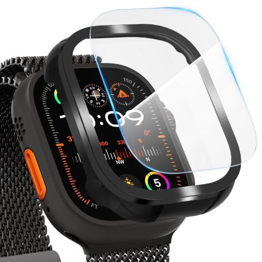 Suoman for Apple Watch Series Ultra 2/1 49mm保護ケース アップルウォッチ49mmケース ステンレス製カバーfor iWatch Ultra 2/1カバー