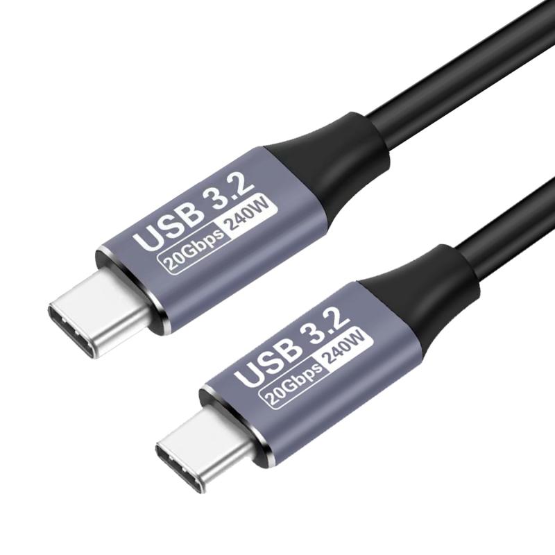 USB-C to USB-C ケーブル 超急速充電 240W PD対応 20Gbps高速データ転送 4K/60Hz対応 高耐久ナイロン iPad/MacBook/Windows各種/Galaxy/PixelなどAndroid各種