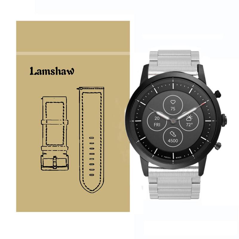 Lamshaw バンド 対応 Fossil Collider HR, ステンレス メタル ベルト 交換バンド 対応 Fossil Hybrid Smartwatch HR Collider/Fossil Collider Hybrid スマートウォッチ