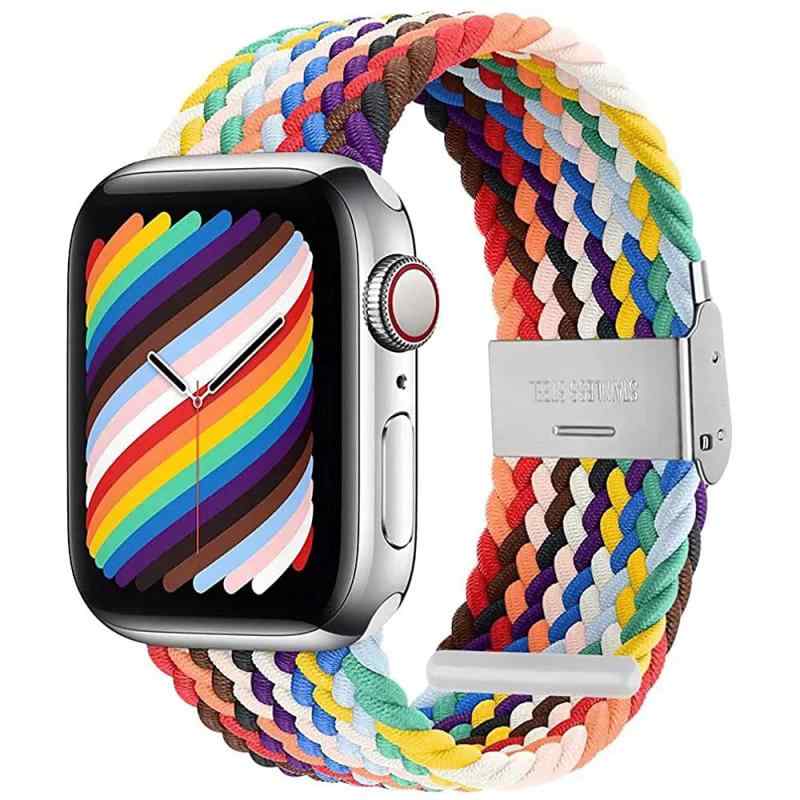 Apple Watch 8バンド Series 8 ultra ソロループ アップルウォッチ バンド iwatch バンド 45mm 41mm 49mmナイロン 編組バンド長さ簡単調節 apple watch serise 8/7/6/5/4/3/2/1