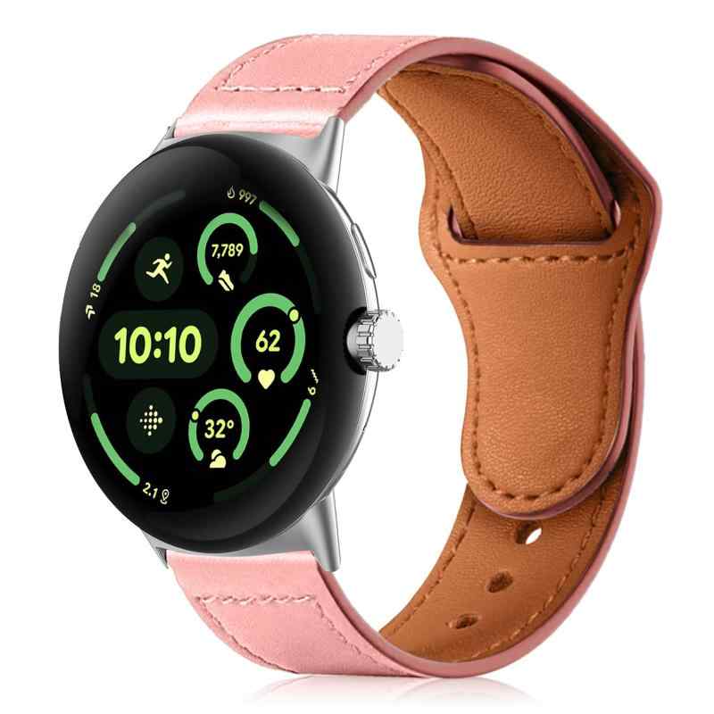 [SeGinn] Leather Band for Google Pixel Watch 4/3 45mm - High-Quality Leather Band, Business Style, Lightweight, Adjustable Size, Compatible with Google Pixel Watch 4/3 45MM
