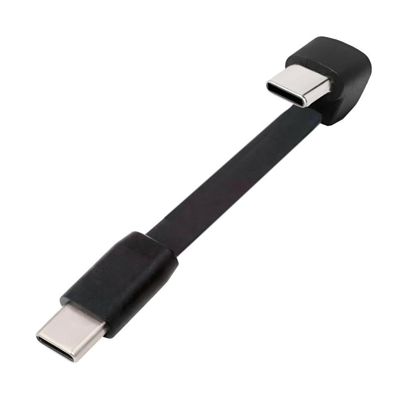 【送料無料】USB-C 超薄型フラットタイプC オス - メス延長電源 USB2.0 データケーブル 反対U字型 バックアングル 65W 急速充電 ノートパソコン タブレット 電話用
