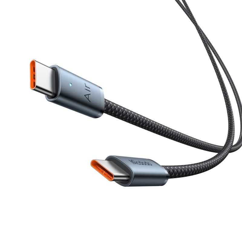 Mcdodo ブルー充電表示ライト付き Type-C to Type-Cケーブル PD 240W急速充電