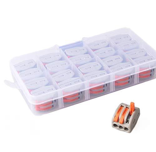 waves PCT-213 ケース入り 配線 コネクターセット 接続分岐 コネクター 0.08～4sq 3P 20個入定格電流：32A　定格電圧：250V 耐電圧：4KV AC /分単線：0.08-2.5㎟ より線：0.08-4.0㎟メイン素材：PA66難燃性絶縁材料サイズ：20.5 × 17 × 14.5mm