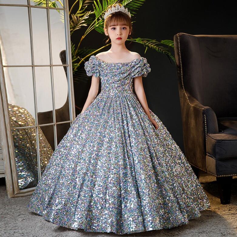 乐天商城 - 90~160cm ドレス 子供 ピアノ発表会 子どもドレス フォーマルドレス キッズ用 ドレス ロングドレス ワンピース ノースリーブ キラキラ スパンコールドレス シンプル 小学生 中学生 高校生 ドレス 高級 豪華 結婚式 誕生日 撮影 七五三 パーティードレス 子供用 【送料無料】