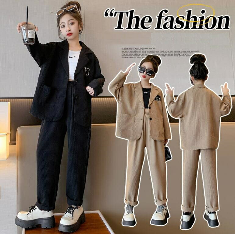 110 120 130 140 150 160 170cm パンツスーツ フォーマルスーツ セットアップ 2点セット ジャケット+パンツ 女の子 韓国子供服 ガールズ キッズ ジュニア 入学式 入園式 卒園式 結婚式 七五三 小学校 中学生 発表会 制服 普段着