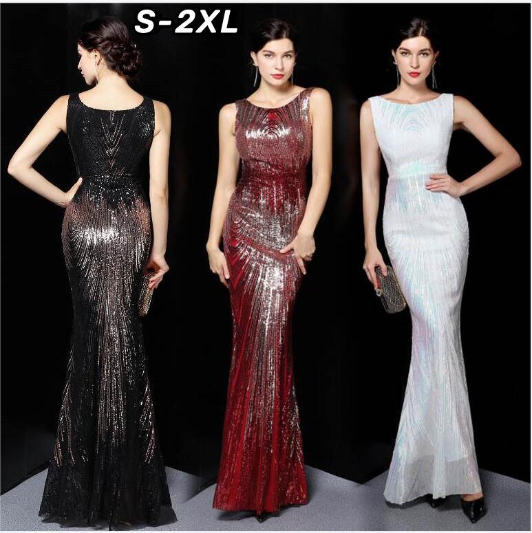 ノースリーブ マーメイドドレス イブニングドレス ウェディングドレス スパンコール キラキラドレス レディース 韓国ファッション パーティードレス ロングドレス 二次会 花嫁ドレス 結婚式 フォーマルドレス 成人式ドレス 演奏会 披露宴 お呼ばれドレス セクシー