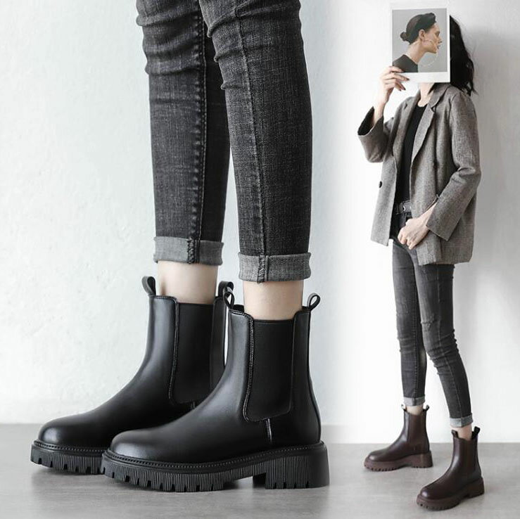 エンジニアブーツ ウエスタンブーツ ジョッキーブーツ レディース 厚底靴 PU革 レザーブーツ ストレッチブーツ ミドルブーツ ワークブーツ アンクルブーツ シ...