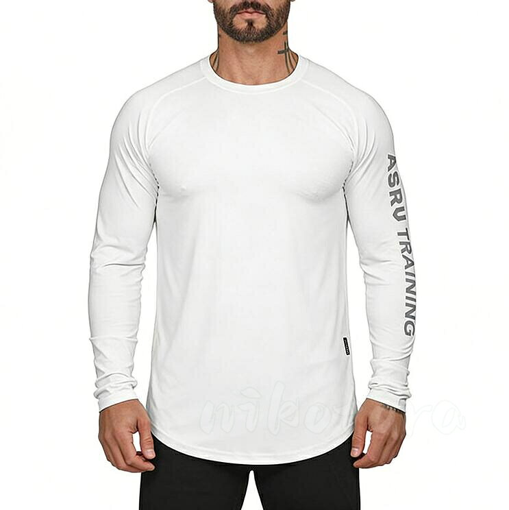 乐天商城 - 6color Tシャツ ストレッチ 長袖 ジムウェア メンズ フィットネス トレーニングシャツ トップス クルーネック ティーシャツ 筋トレ スポーツウエア ジムウェア ジョギング 運動 カジュアル 吸汗速乾 父の日