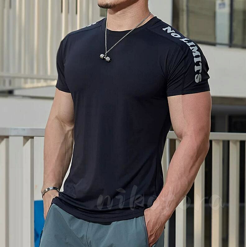 乐天商城 - 吸汗 速乾 トップス メンズ Tシャツ 半袖 クルーネック ティーシャツ フィットネスウェア トレーニングウエア スポーツウェア ジムウェア 運動着 メンズコンプレッショントップス 筋トレ ジョギング ランニング おしゃれ 春夏