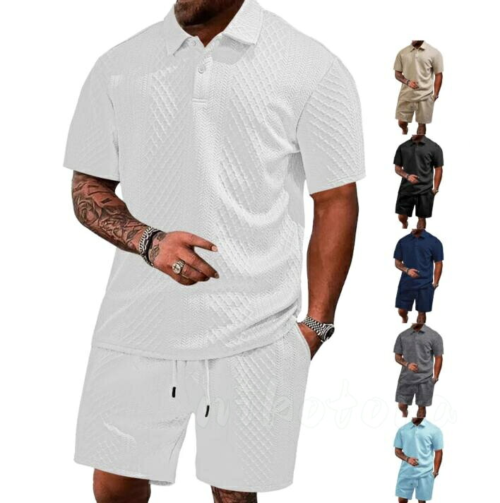 乐天商城 - polo半袖トップス ハーフパンツ ショートパンツ セットアップ 2点セット 上下セット トレーニングウェア ジムウェア フィットネス 筋トレ スポーツウェア ランニング ジョギング 運動着 カジュアル おしゃれ