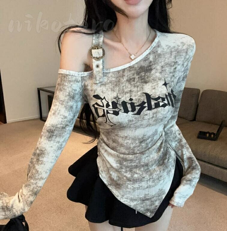 乐天商城 - 個性風 トップス レディース カシュクール tシャツ イレギュラー レオタード タイトトップス スリム セクシートップス 大人 着痩せ 韓国 カジュアル 20代30代40代 おしゃれ