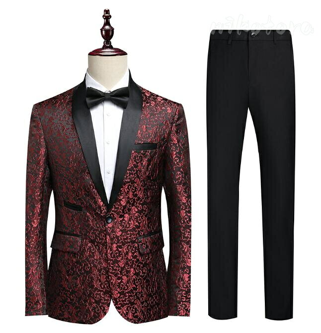 2点セット テーラードジャケット メンズ ビジネススーツ 就職 就活 スーツセット 上下セット 1つボタン ジャケット+パンツ 韓国風 スリムスーツ カジュアルスーツ フォーマルスーツ 結婚式 通勤 披露宴 司会 舞台 パーティー 成人式 忘年会 オールシーズン 大きいサイズM-6XL