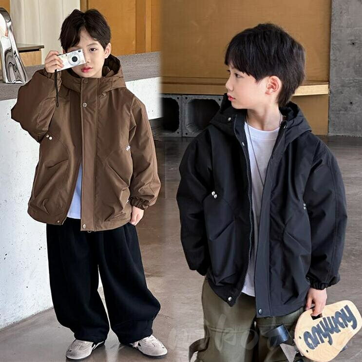 100-160cm ジャケット キッズ マウンテンパーカー 長袖 パーカー ブルゾン ジャンパー 子供 男の子 ジ..