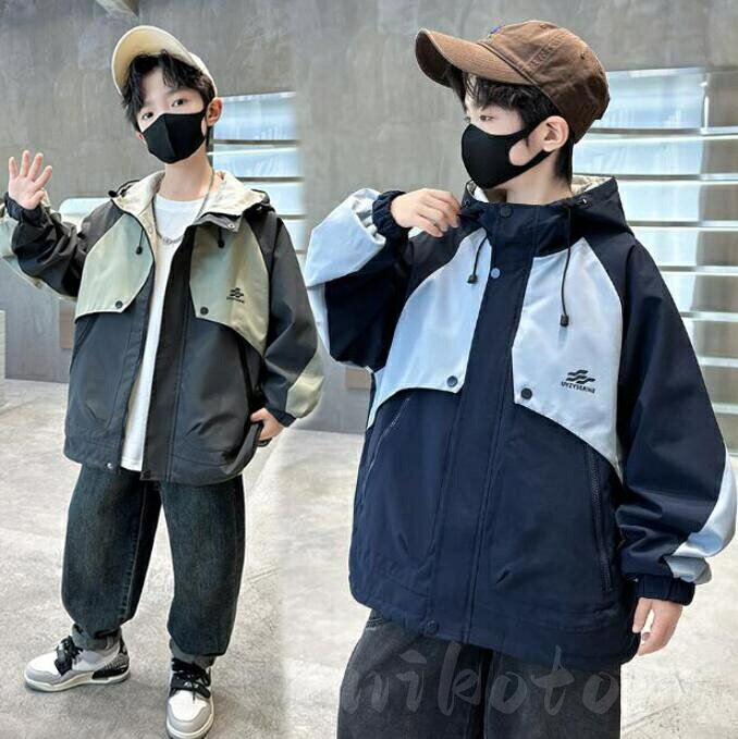2色 ジャケット 長袖 キッズ 子供 男の子 マウンテンパーカー 中綿コート 中綿ジャケット ブルゾン ジ..