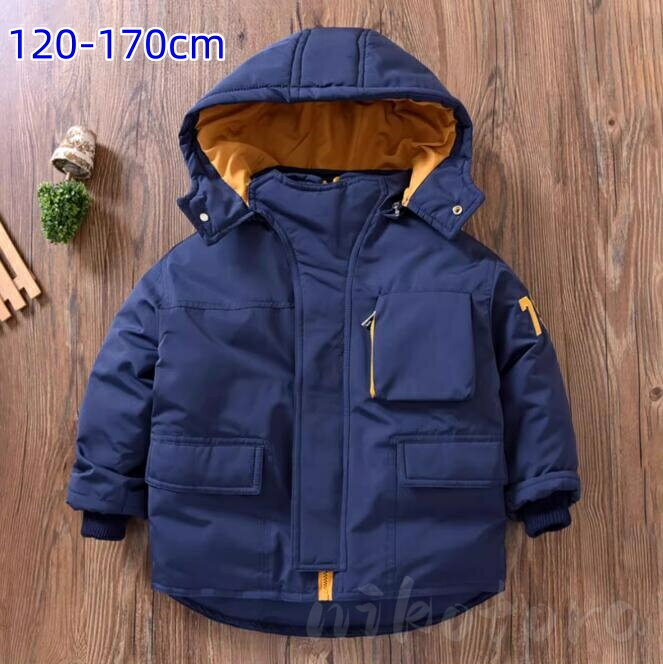 Quilting - キルティング フード取り外し可能 厚手コート 男の子 キッズ ジュニア服 長袖ジャケット 綿入り あつたか 防風 防寒コート 中綿コート 中綿ジャケット 冬用 アウター 120-160cm お出かけ 可愛い 通園 通学 卒園式/入学式 2色