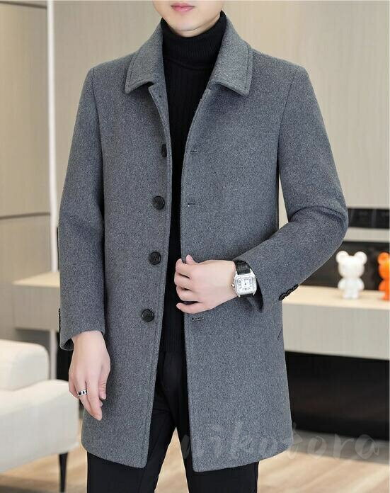 中綿入り厚手防寒着コートメンズチェ...