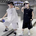 polo風 ノースリーブ タンクトップ ショートパンツ ハーフパンツ セットアップ 夏服 キッズ ジャージ 2点セット 韓国子供服 男の子 おしゃれ カジュアル...
