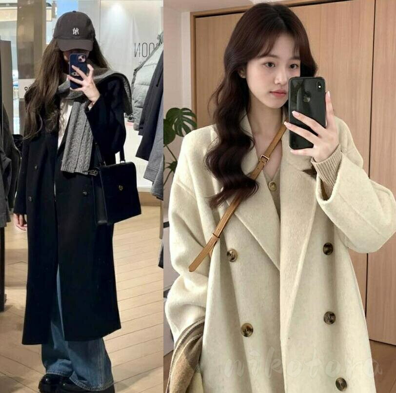 テーラードジャケット ダブルジャケット ビッグサイズ ブレザー レディース 秋冬 ロングコート チェスターコート スーツ風ジャケット シンプル 無地 カジュアル...