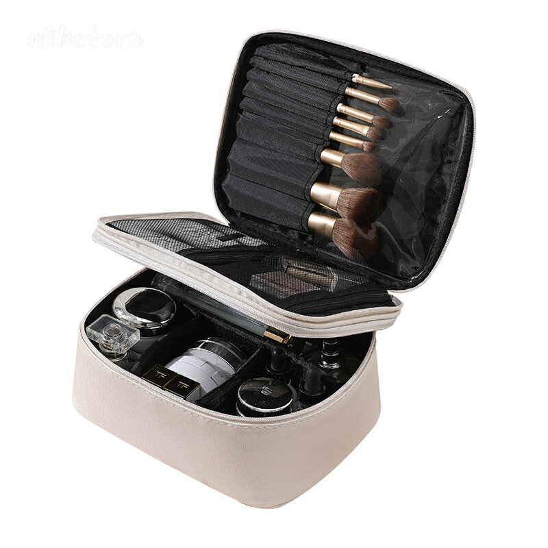 3色 メイクボックス 化粧品収納ボックス 大容量 メイクポーチ 化粧ボックス バニティケース 分類収納 防塵防水 持ち運び便利 メイクアップ 小物入れ ブラシ入れ コスメ収納 アクセサリー収納 機能的 整理簡単 プレゼント ギフト おしゃれ 女友達 誕生日 通勤・出張・旅行用