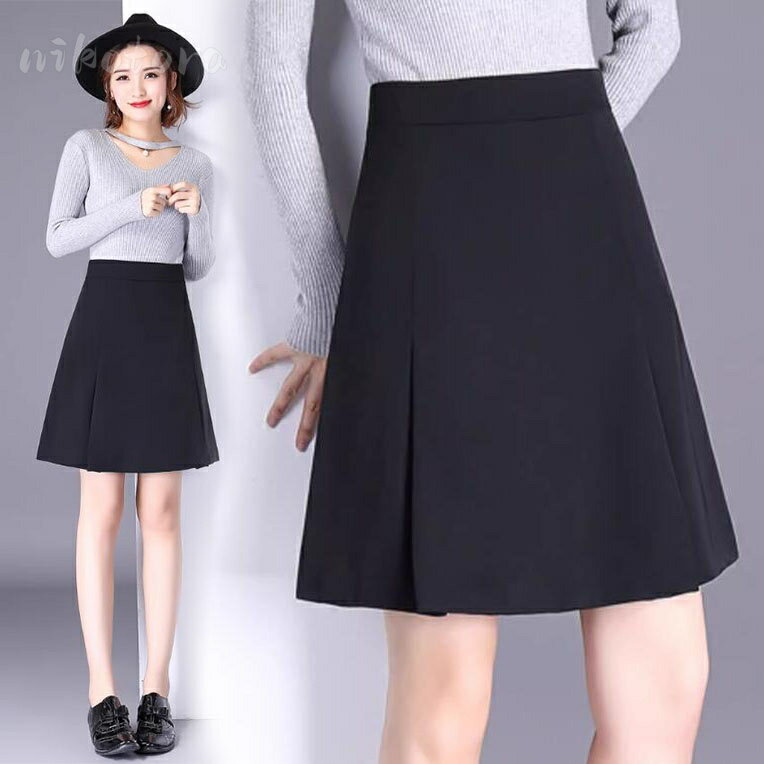 A-line skirt, suit skirt, women's, plus sizes, solid color, short length, mini skirt, office skirt, work skirt, simple, slimming, bottoms, office, OL, work, business, formal, recruitment, job hunting, uniform, entrance ceremony, leg-lengthening, slimming, elegant, all seasons