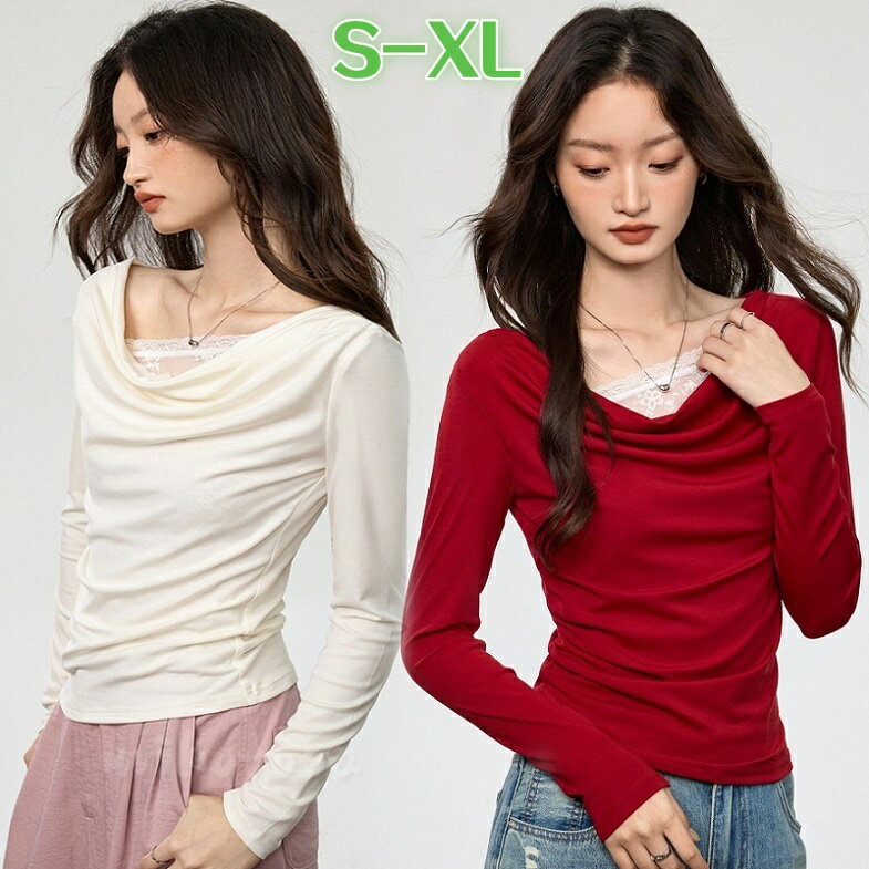 春秋冬新作長袖Tシャツレディースブ...