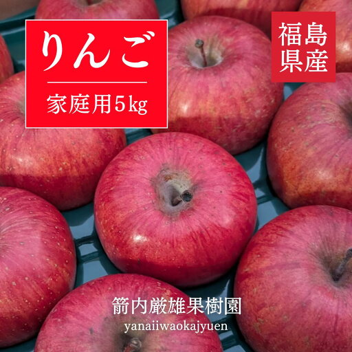 りんご 【箭内厳雄果樹園】 リンゴ 家庭用 5kg 福島県須賀川市《11/下旬~12/上旬より出荷》 りんご 【箭内厳雄果樹園】 リンゴ 家庭用 5kg 福島県須賀川市《11/下旬~12/上旬より出荷》