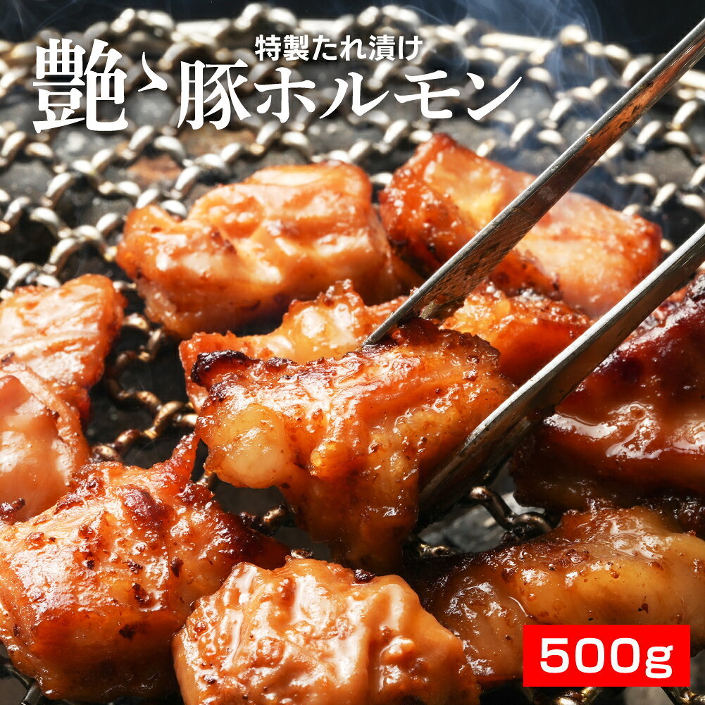 Rakuten - 焼肉・BBQに 特製たれ漬け 艶ゝ豚ホルモン 500g
