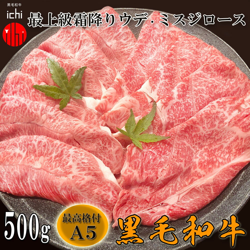 【クーポン有り】黒毛和牛 A5等級 霜降りウデミスジロース 薄切り 500gセット スライス すき焼き しゃぶしゃぶ 500グラム 送料無料(北海道沖縄除く) OPEN価格 特別価格 特価 期間限定価格