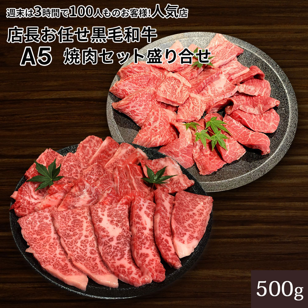 黒毛和牛 A5等級 店長おまかせ焼肉セット 500gセット カルビ 盛り合わせ 500グラム カルビー 送料無料(北海道沖縄除く) OPEN価格 特別価格 特価 期間限定価格